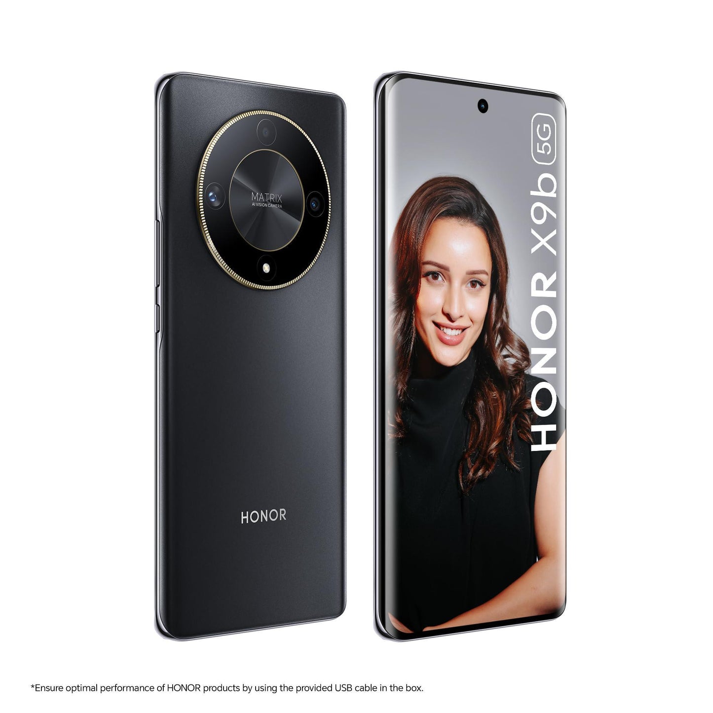 HONOR X9b 5G (Midnight Black, 8GB + 256GB) | India's First Ultra-Bounce Anti-Drop Curved AMOLED Display | 5800mAh Battery | 108MP Primary Camera | Without Charger - Triveni World