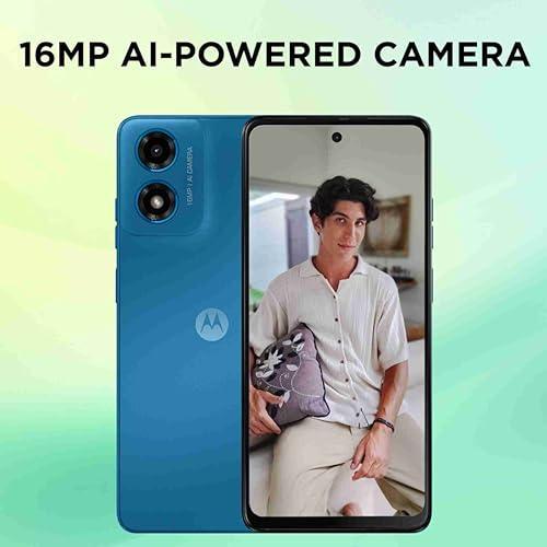 Motorola G04 4G (Satin Blue, 4GB RAM, 64GB Storage) | up to 8GB with RAM Boost | 6.6" Punch Hole Display | 16MP Rear Camera | 5MP Front Camera | IP 52 Water-Repellent Design | 5000 mAh |Android 14 - Triveni World