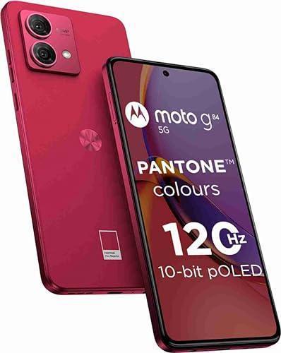 Motorola G84 5G (Viva Magenta, 12GB RAM, 256GB Storage) | 50MP (OIS) | 16MP Front Camera | Snapdragon 695 Processor | Ultra Premium Vegan Leather Design | Unbelievable 5G Speeds with 14 5G Bands - Triveni World