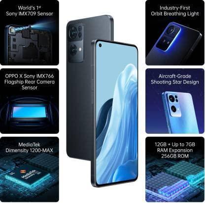 Oppo Reno7 Pro 5G (Starlight Black, 12 GBRAM, 256GB Storage) - Triveni World