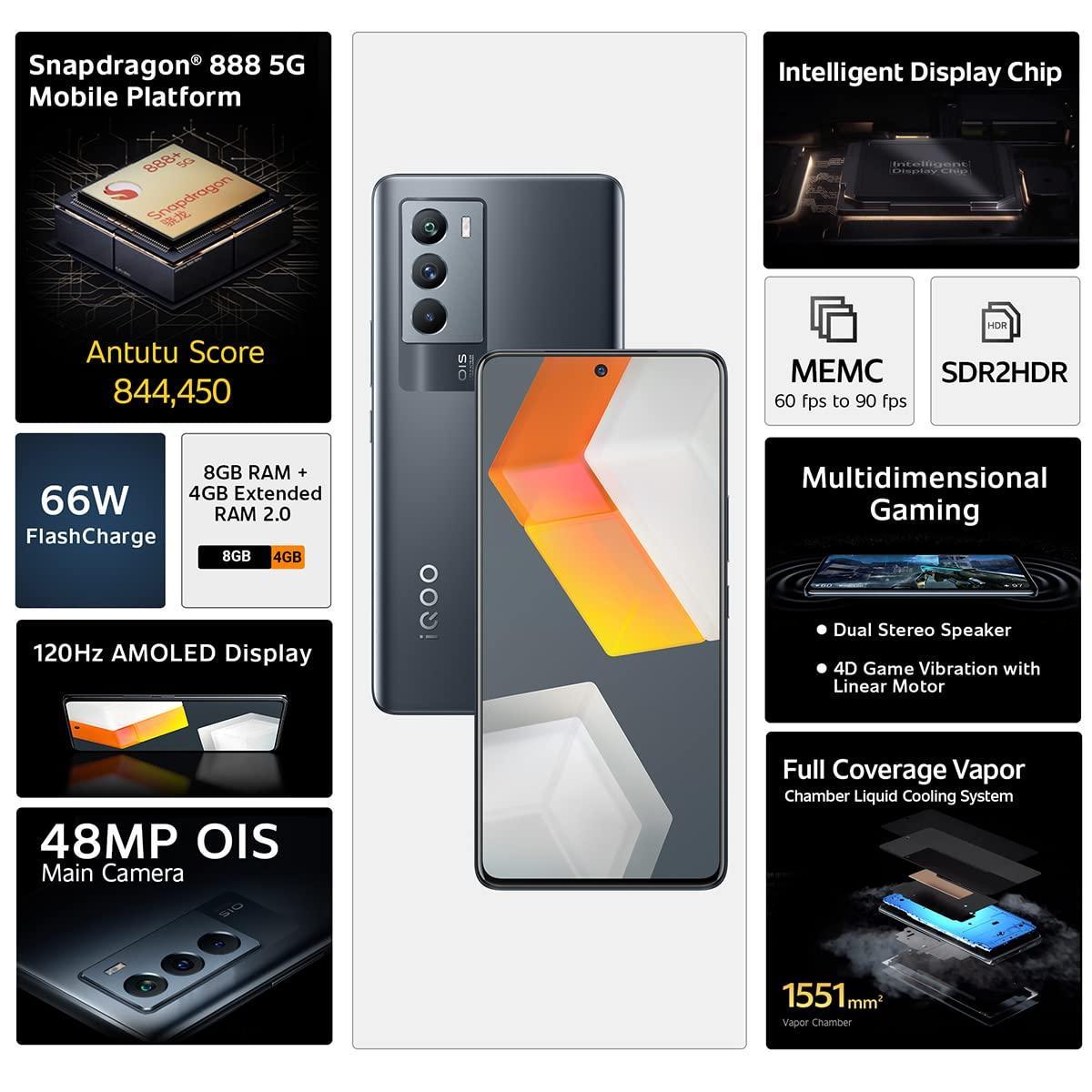 (Refurbished) iQOO 9 SE (Space Fusion, 8GB RAM, 128GB Storage) - Triveni World