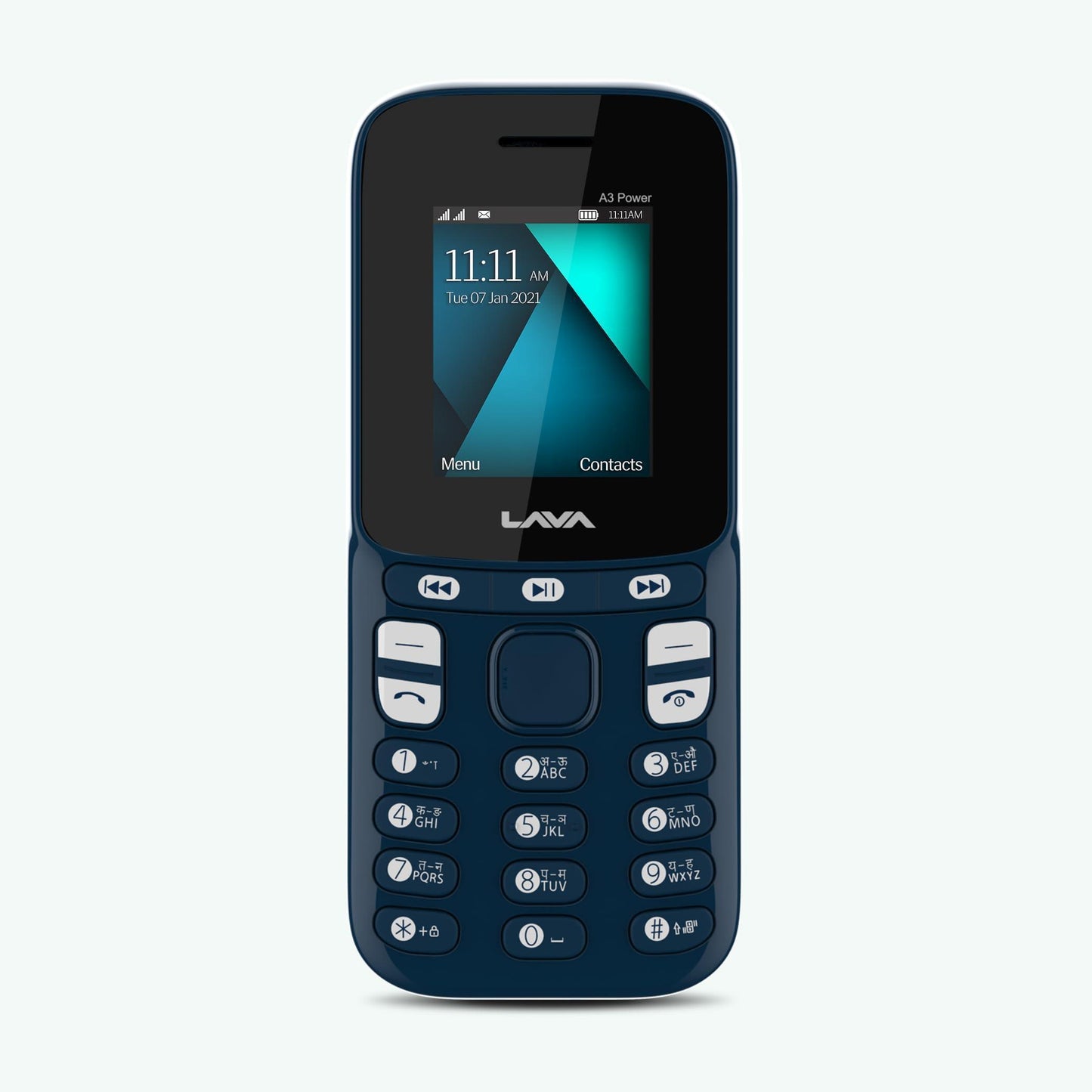 (Refurbished) Lava A3 Vibe Dual Sim Mobile with 1750 mAh Big Battery, 32 GB Expandable Storage and Vibrate Mode Dark Blue - Triveni World