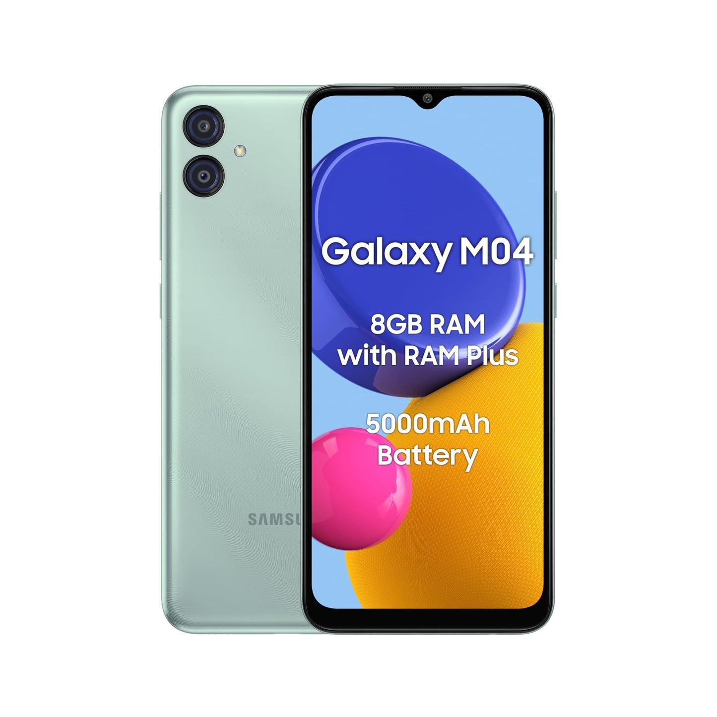 (Refurbished) Samsung Galaxy M04 Light Green, 4GB RAM, 128GB Storage | Upto 8GB RAM with RAM Plus | MediaTek Helio P35 Octa-core Processor | 5000 mAh Battery | 13MP Dual Camera - Triveni World