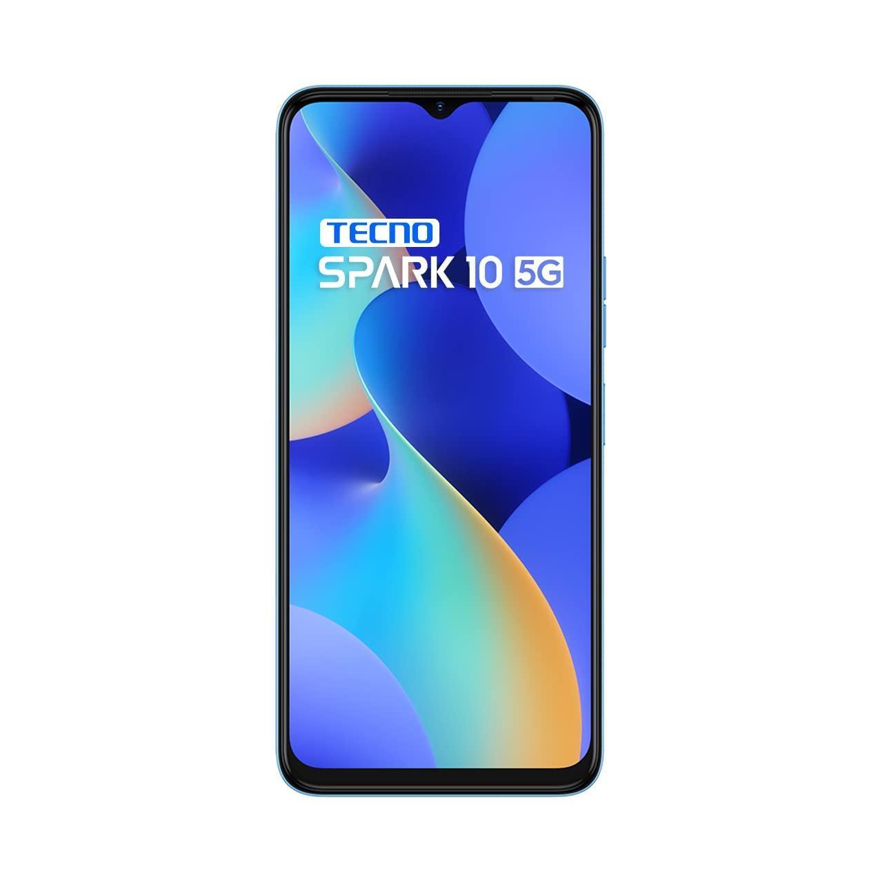 (Refurbished) Tecno Spark 10 5G (Meta Blue, 8GB RAM,128GB Storage)|16GB Expandable RAM | Ultra Clear 50MP Superior Rear Camera| Dimensity 6020 7nm Powerful 5G Processor - Triveni World