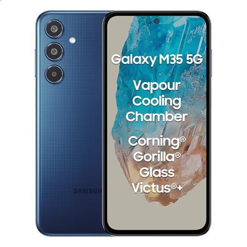 Samsung Galaxy M35 5G (Moonlight Blue,6GB RAM,128GB Storage)| Corning Gorilla Glass Victus+| AnTuTu Score 595K+ | Vapour Cooling Chamber | 6000mAh Battery | 120Hz Super AMOLED Display| Without Charger - Triveni World