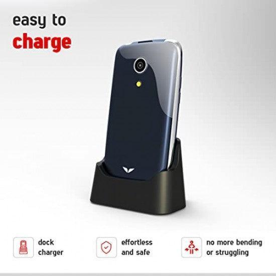 Easyfone Royale for Seniors - 2.4” Flip Phone with 20+ Elder Friendly Features Like SOS, Sound Boost, Big Keypad - Triveni World