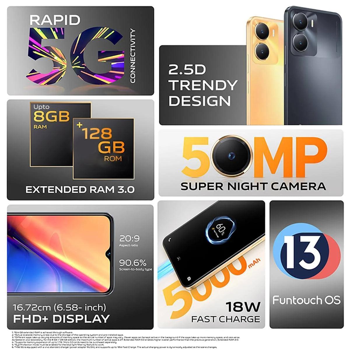 Vivo Y56 5G 128 GB (Black Engine, 8 GB RAM) - Triveni World