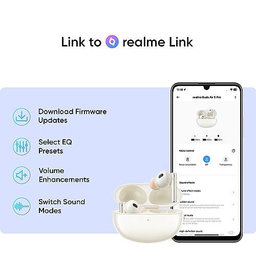 realme Buds Air 5 Pro Truly Wireless in-Ear Earbuds with 50dB ANC, realBoost Dual Coaxial Drivers, 360° Spatial Audio Effect, LDAC HD Audio, Upto 40Hrs Battery with Fast Charging (Astral Black) - Triveni World