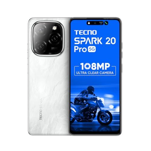 TECNO Spark 20 PRO 5G (Glossy White, 8GB+128GB)| 108MP Ultra Clear Imaging Refurbished