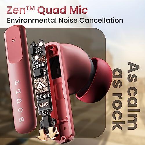 Boult Audio Z60 Truly Wireless in Ear Earbuds with 60H Playtime, 4 Mics ENC Clear Calling, 50ms Low Latency Gaming, 13mm Bass Driver, Type-C Fast Charging, IPX5 Ear Buds Bluetooth 5.3 (Flamingo Pink) - Triveni World