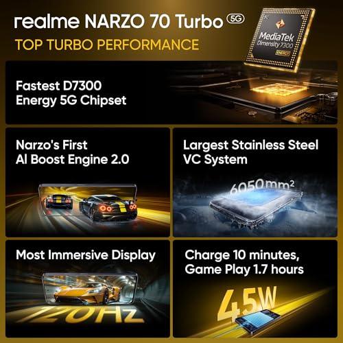 realme NARZO 70 Turbo 5G (Turbo Purple,12GB RAM, 256GB Storage) Refurbished