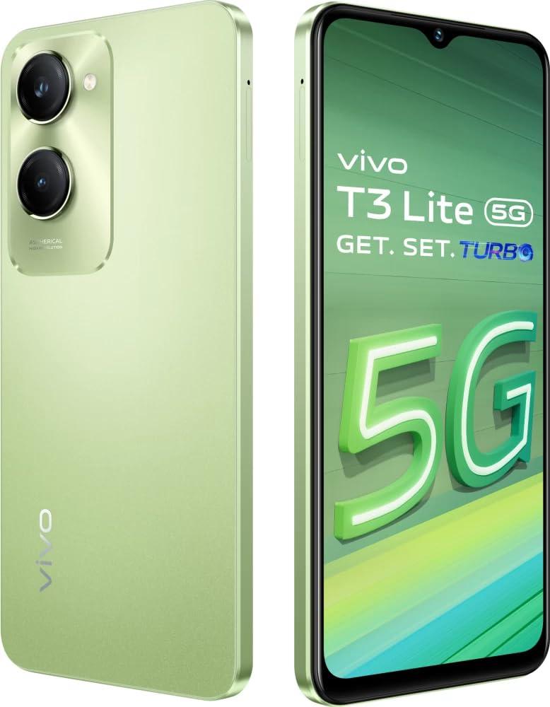 Vivo T3 Lite 5G Smartphone (Vibrant Green, 4GB Ram 128GB Storage) Refurbished