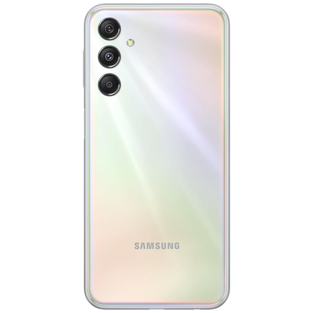 Samsung Galaxy M34 5G (Prism Silver,8GB,256GB)|120Hz sAMOLED Display|50MP Triple No Shake Cam|6000 mAh Battery|4 Gen OS Upgrade & 5 Year Security Update|16GB RAM with RAM+|Android 13|Without Charger - Triveni World