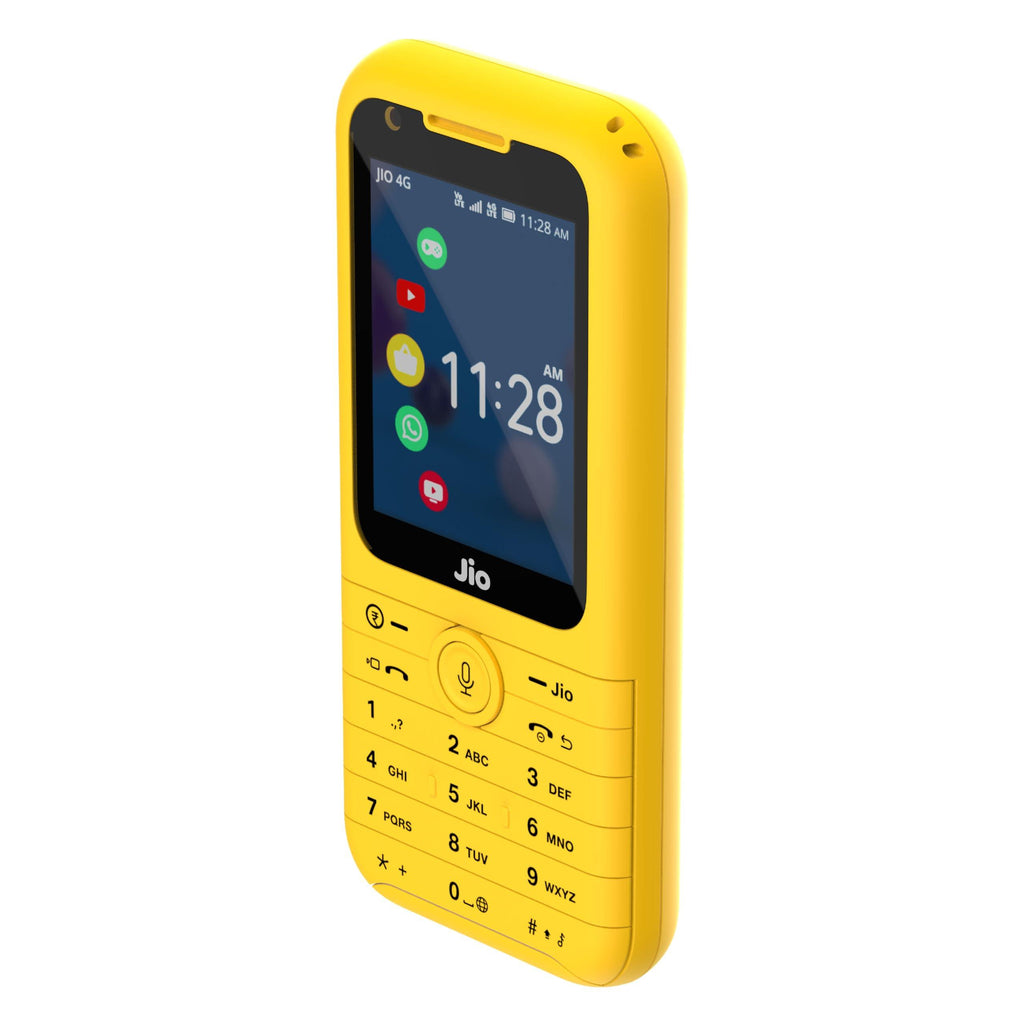 (Refurbished) JioPhone Prima 4G Keypad Phone with Premium Design, YouTube, Whatsapp, JioTV, JioCinema, JioSaavn, JioPay(UPI), Video Calling, LED Torch, Digital Cameras | Yellow | Locked for JioNetwork - Triveni World