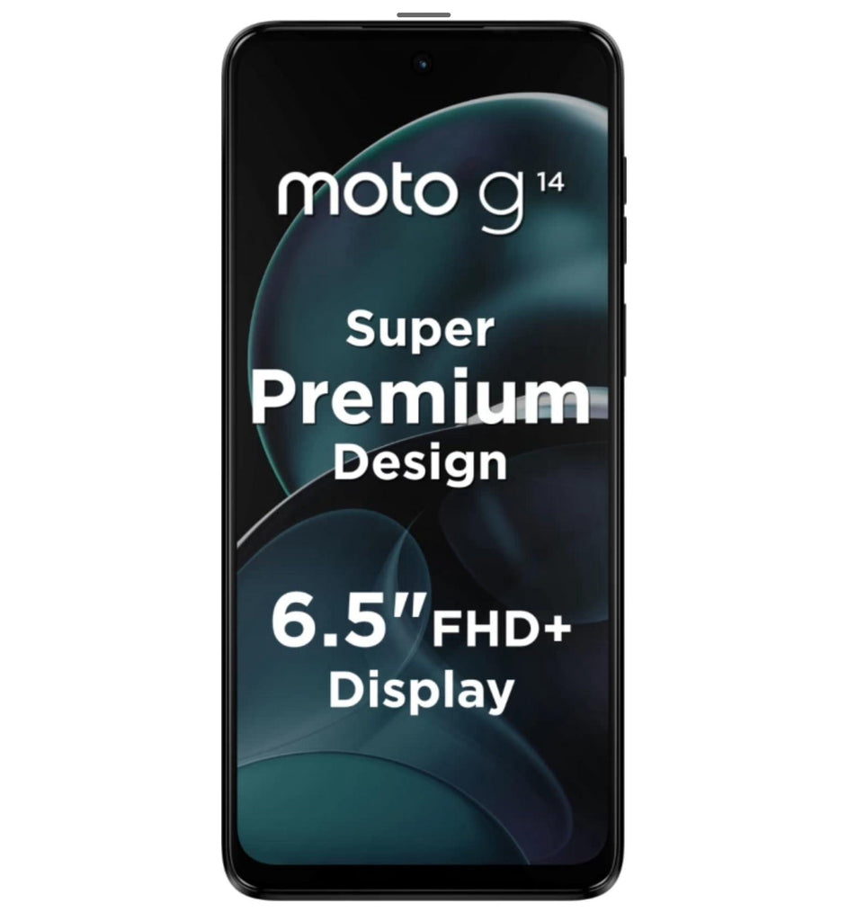 Motorola G14 (Steel Gray, 4GB RAM, 128GB Storage) | 6.5 FHD+ Display | UNISOC T616 Octa-core Processor | 50 MP Camera Quad Pixel Technology | Fingerprint | 5000 mAh Battery 20 W TurboPower Charging - Triveni World