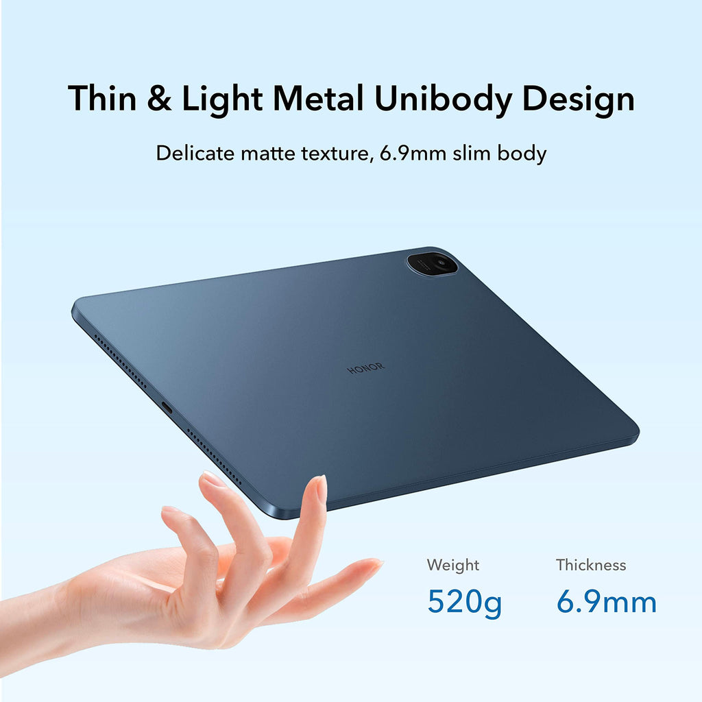 Honor PAD 8 30.40 cm (12") 2K Display, Qualcomm Snapdragon 680, 4GB RAM, 128GB Storage, 8 Speakers, Android 12, Tuv Certified Eye Protection, Up to 14 Hours Battery, WiFi Tablet, Metal Body, Blue Hour - Triveni World