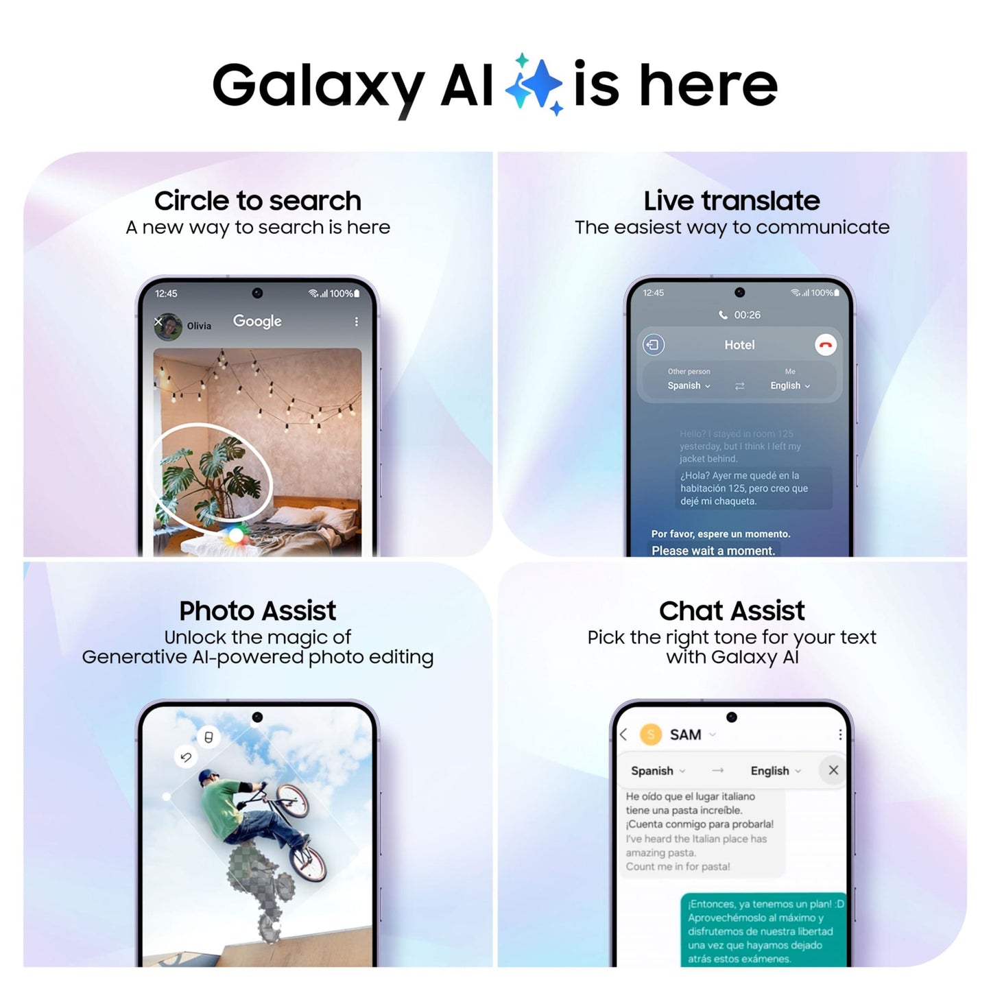 Samsung Galaxy S24 5G AI Smartphone (Marble Gray, 8GB, 128GB Storage) Preowned