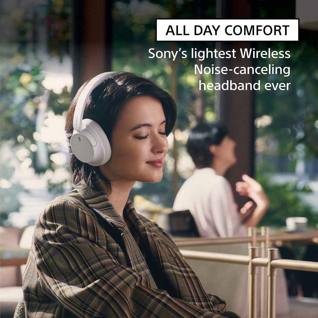 Sony WH-CH720N, Wireless Over-Ear Active Noise Cancellation Headphones with Mic, up to 35 Hours Playtime, Multi-Point Connection, App Support, AUX & Voice Assistant Support for Mobile Phones (White) - Triveni World
