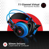 boAt Immortal IM-200 7.1 Channel Wired Over Ear USB Gaming Headphone with RGB Breathing LEDs & 50mm Drivers with mic (Furious Blue) - Triveni World