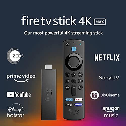 Certified Refurbished Fire TV Stick 4K Max streaming device, Wi-Fi 6, Alexa Voice Remote (includes TV controls) - Triveni World