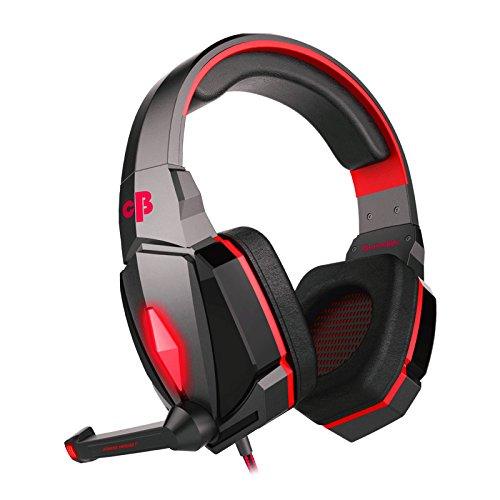 Cosmic Byte Over The Ear Headphone with Mic & LED - G4000 Edition (Red) - Triveni World