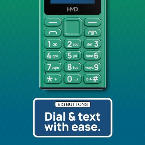 HMD 110 Keypad Phone with Built-in Scan & Pay UPI App, Rear Camera, Long-Lasting Battery, Wireless FM Radio | Green - Triveni World