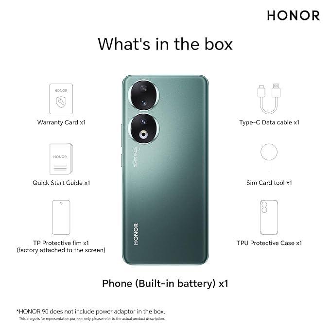 Honor 90 (Emerald Green, 8GB+256GB)| Without Charger|Without Offer - Triveni World