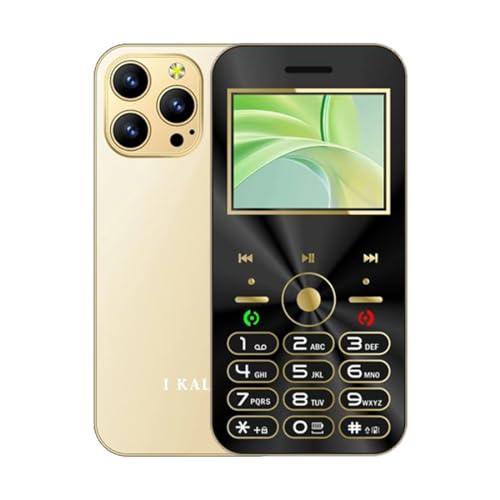 IKALL A2-2.8" Display Dual Sim Keypad Phone with Built-in 2200 mAh Long Lasting Battery, Vibrator (Gold) - Triveni World