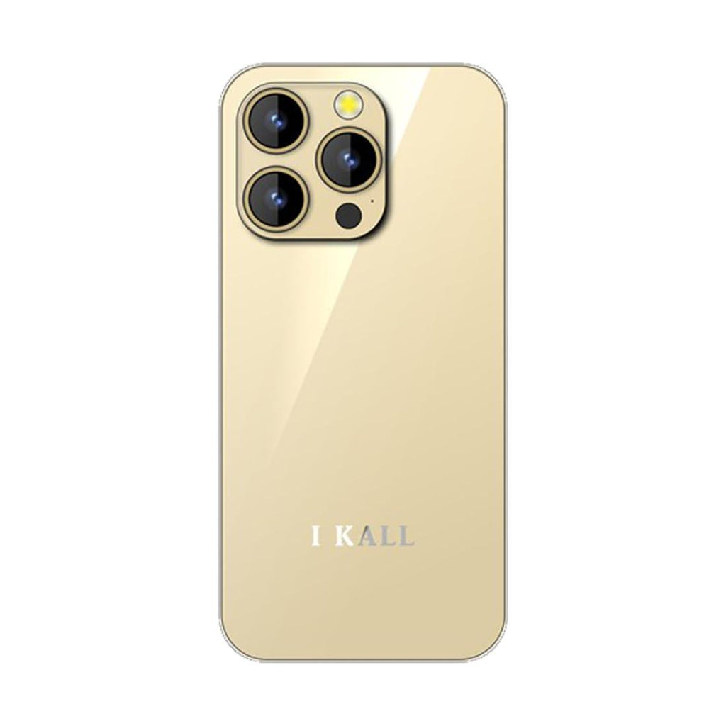 IKALL Big Display Premium Keypad Mobile Feature Phone with Attractive Design, 2000 mAh Built-in Battery - K999 (Gold) - Triveni World