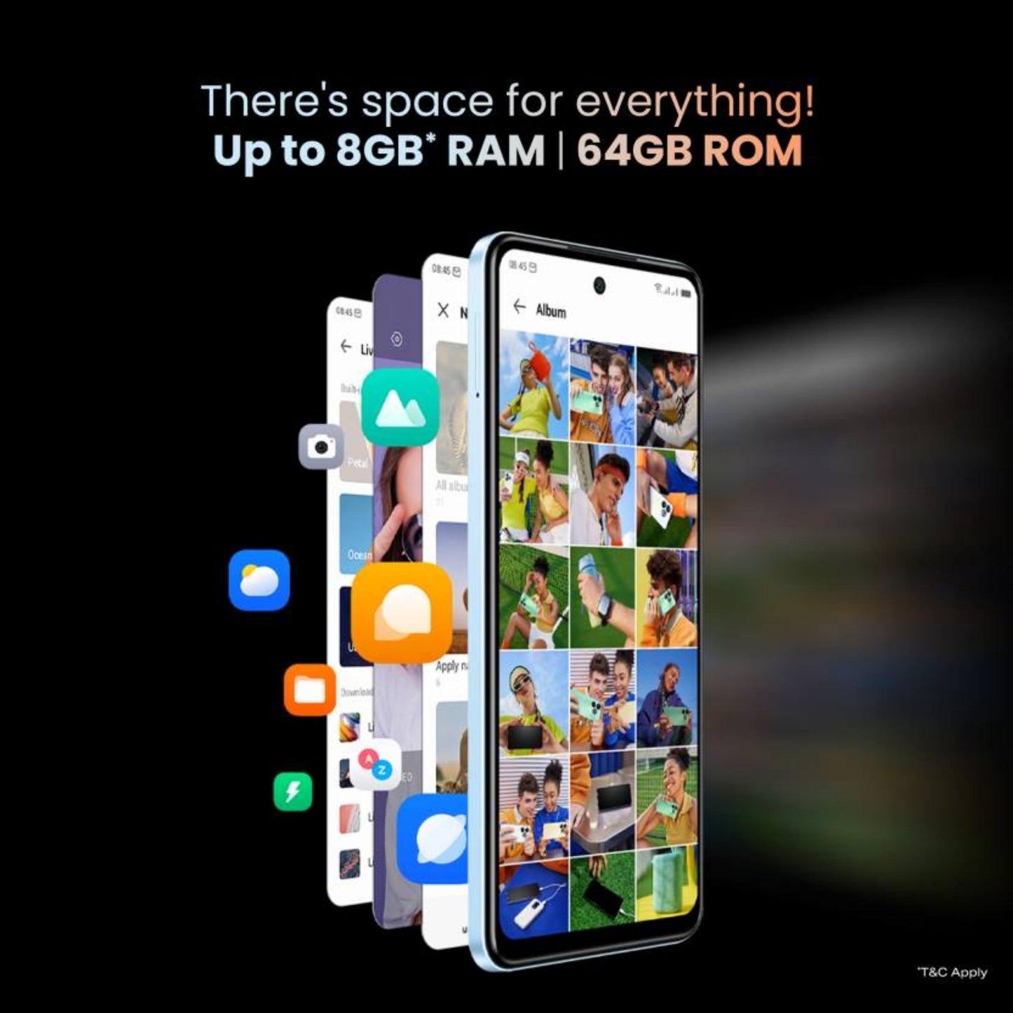 Infinix Smart 8 4G (Galaxy White, 4GB RAM, 64GB Storage) | up to 8 GB of RAM (4 GB + 4 GB Virtual) | 90 Hz Punch-hole Display | 50MP Dual Camera with Quad-LED Ring Flash | Helio G36 Mediatek Processor - Triveni World