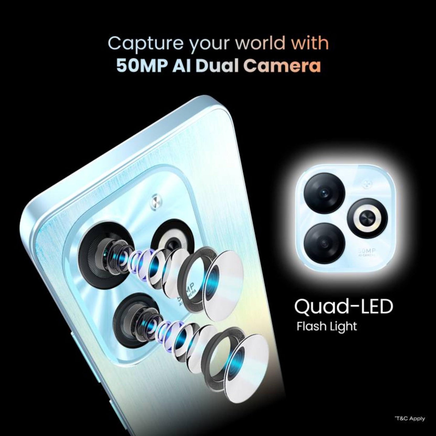 Infinix Smart 8 4G (Galaxy White, 4GB RAM, 64GB Storage) | up to 8 GB of RAM (4 GB + 4 GB Virtual) | 90 Hz Punch-hole Display | 50MP Dual Camera with Quad-LED Ring Flash | Helio G36 Mediatek Processor - Triveni World