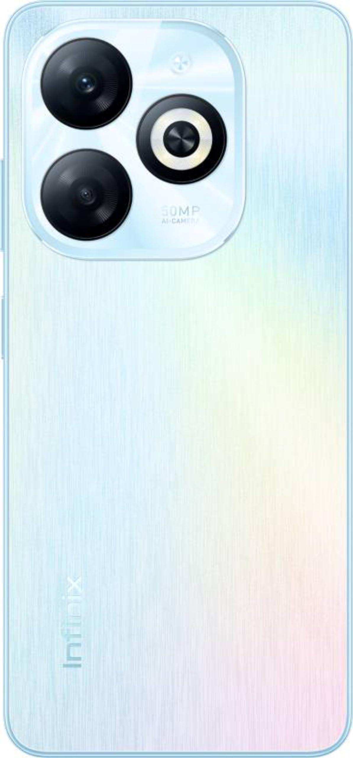 Infinix Smart 8 4G (Galaxy White, 4GB RAM, 64GB Storage) | up to 8 GB of RAM (4 GB + 4 GB Virtual) | 90 Hz Punch-hole Display | 50MP Dual Camera with Quad-LED Ring Flash | Helio G36 Mediatek Processor - Triveni World