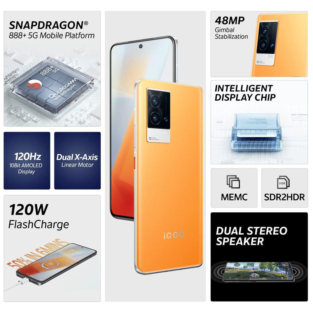 iQOO 9 5G (Phoenix, 12Gb Ram, 256Gb Storage) | Innovative Color Changing Technology | 120W Flashcharge Cellular Phoenix - Triveni World