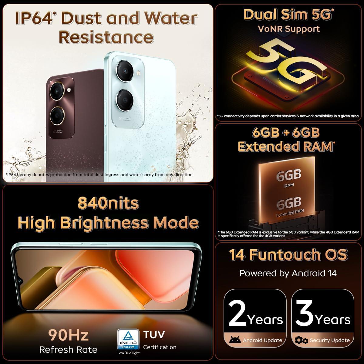 iQOO Z9 Lite 5G (Aqua Flow, 6GB RAM, 128GB Storage) | Dimensity