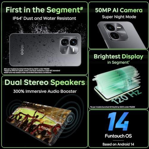 iQOO Z9x 5G (Storm Grey, 6GB RAM, 128GB Storage) | Snapdragon 6 Gen 1 with 560k+ AnTuTu Score | 6000mAh Battery with 7.99mm Slim Design | 44W FlashCharge - Triveni World