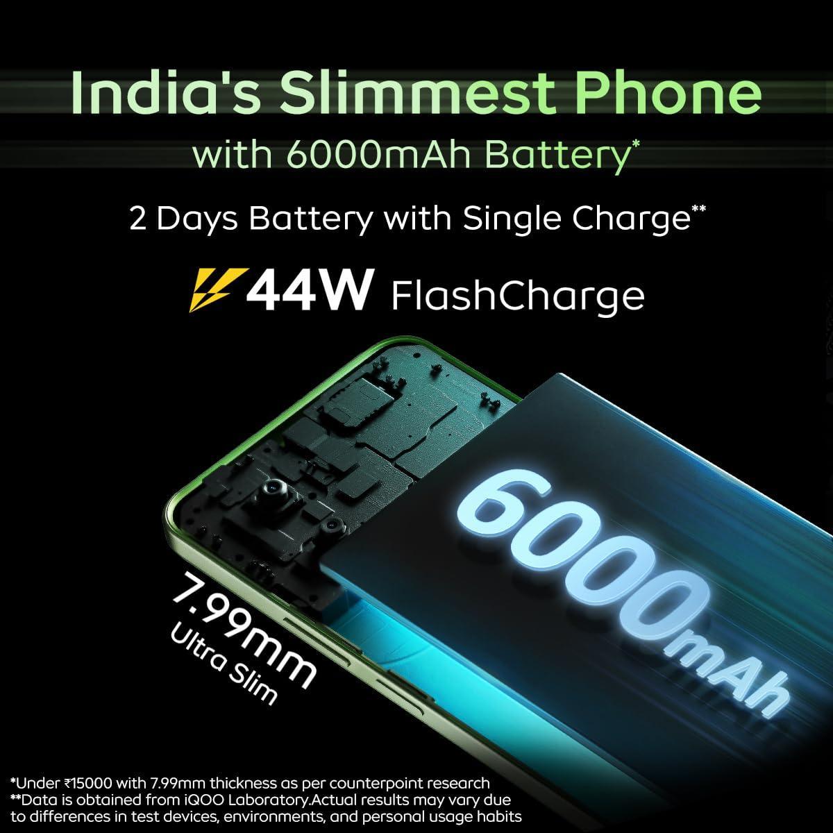 iQOO Z9x 5G (Tornado Green, 8GB RAM, 128GB Storage) Refurbished