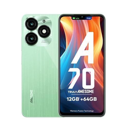 itel A70 (4GB RAM, 64GB ROM) Upto 12GB RAM with Memory Fusion | 13MP Dual Rear Camera & 8MP Front Camera | 5000mAh with Type-C | Dynamic Bar | Side Fingerprint | Octa-Core Processor | Field Green - Triveni World