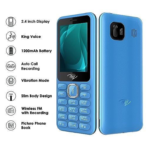 itel it5027 Keypad Mobile Phone with 2.4 inch Display Size |11mm Slim Body| 1200 mAh Battery| King Voice | Blue - Triveni World