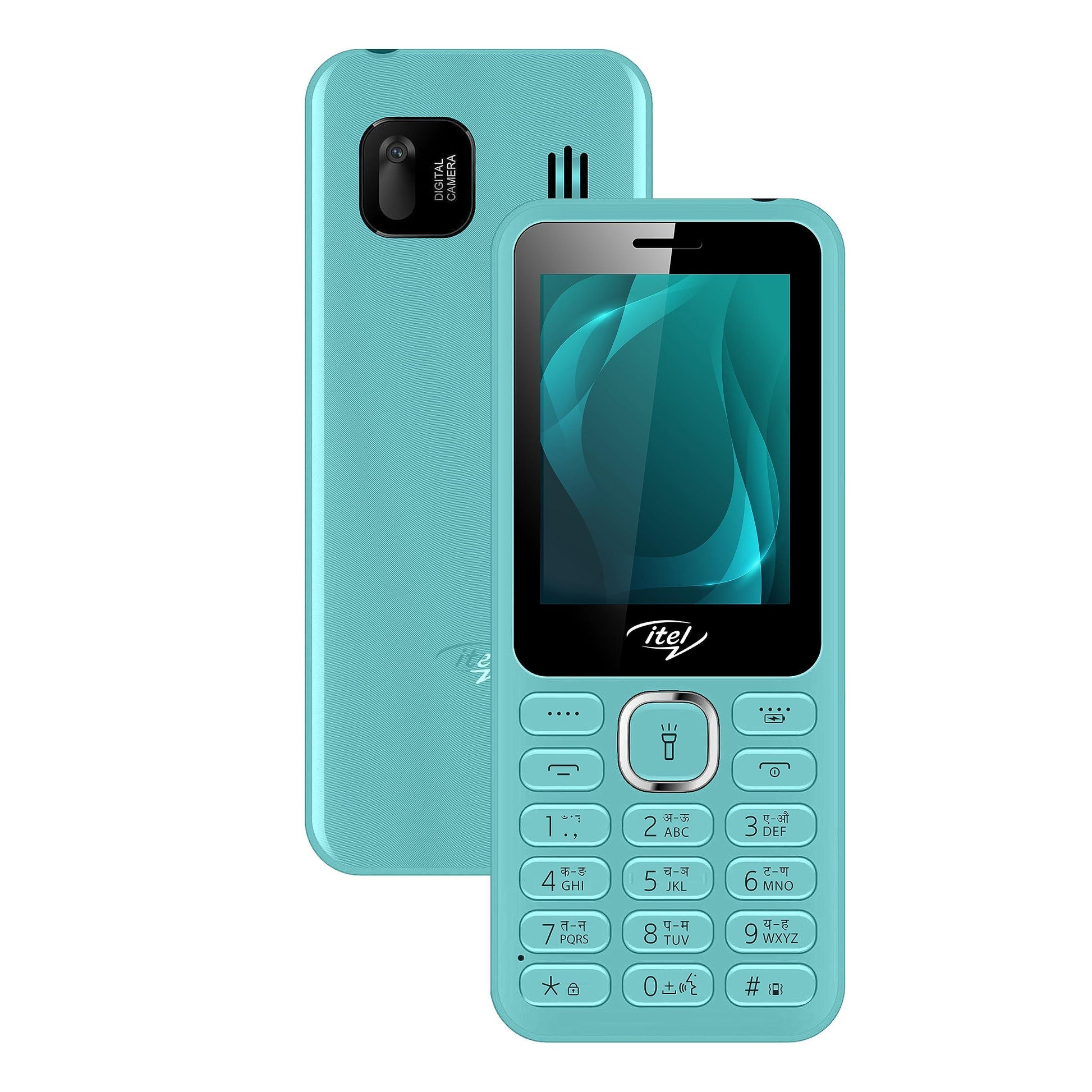 itel it5027 Keypad Mobile Phone with 2.4 inch Display Size |11mm Slim Body| 1200 mAh Battery| King Voice | Light Green - Triveni World