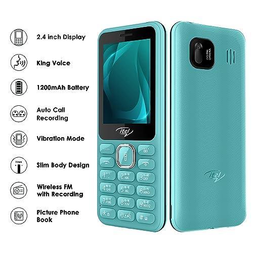 itel it5027 Keypad Mobile Phone with 2.4 inch Display Size |11mm Slim Body| 1200 mAh Battery| King Voice | Light Green - Triveni World