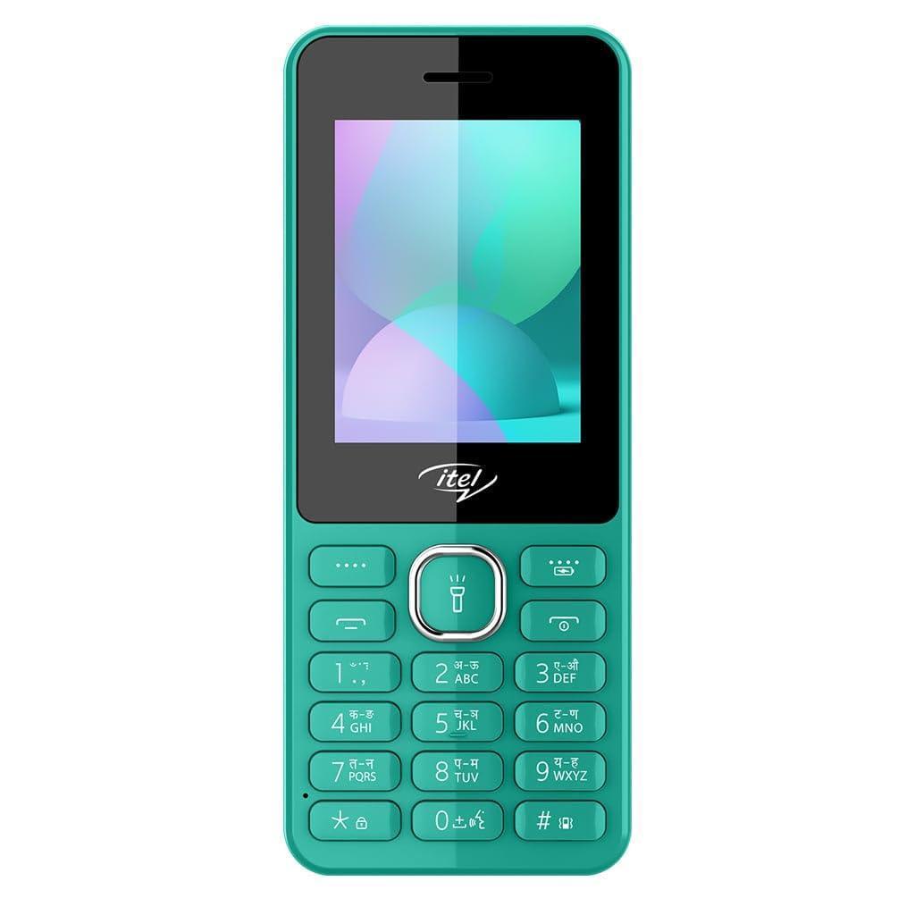 Itel it5262-2.4 inch Big Display with Premium Glass Like Back Design, 2000 mAh Battery, Auto Call Recording and Type C Charger_ Green - Triveni World