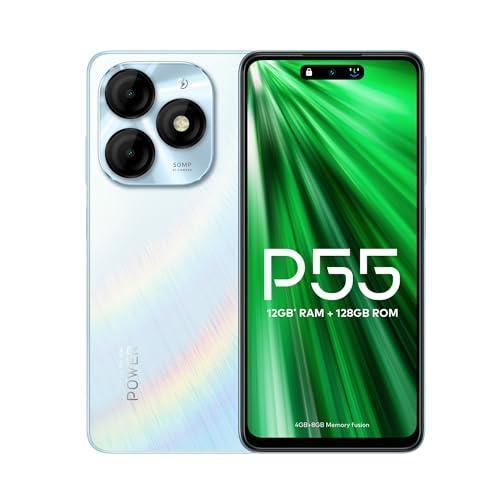 itel P55 4G | Upto 12GB RAM with Memory Fusion & 128GB ROM| 50MP AI Dual Rear Camera & 8MP Front Camera| 5000mAh Battery with 18W Charger | Dynamic Bar|UFS 2.2| Aurora Blue - Triveni World
