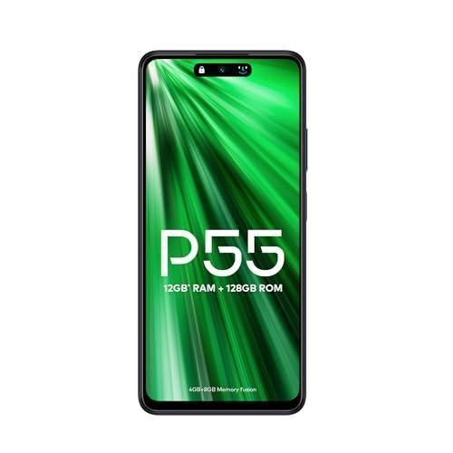 itel P55 4G | Upto 12GB RAM with Memory Fusion & 128GB ROM| 50MP AI Dual Rear Camera & 8MP Front Camera| 5000mAh Battery with 18W Charger | Dynamic Bar|UFS 2.2| Moonlit Black - Triveni World