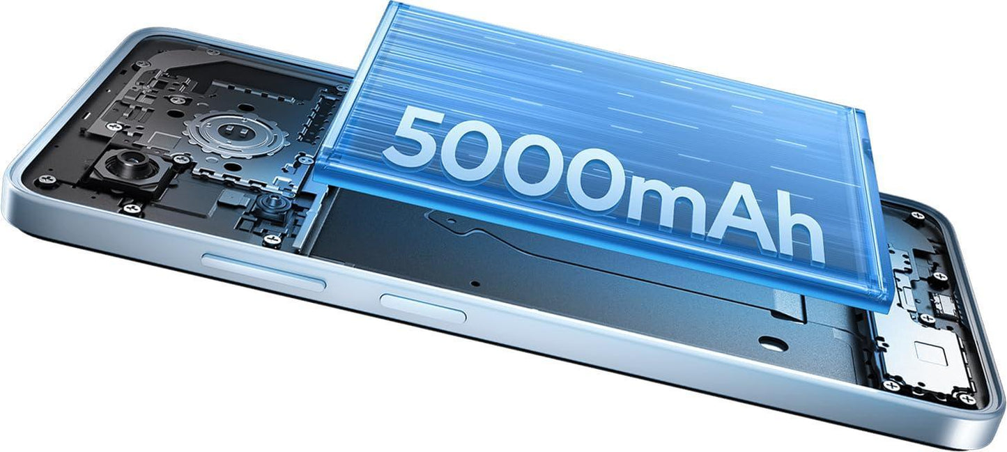 Itel P55 4G | Upto 24GB RAM with Memory Fusion & 128GB ROM| 50MP AI Dual Rear Camera & 8MP Front Camera| 5000mAh Battery with 18W Charger | Dynamic Bar|UFS 2.2| Aurora Blue - Triveni World