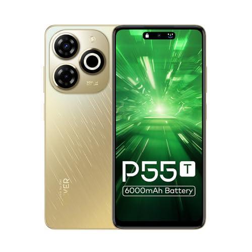 itel P55T | Android 14 Go |6000mAh Battery with 18W Charger| Upto 8GB RAM with Memory Fusion & 128GB ROM| 50MP AI Dual Rear Camera & 8MP Front Camera | Dynamic Bar|UFS 2.2| Astral Gold - Triveni World
