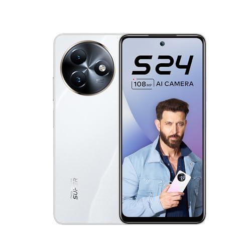 itel S24 (8GB RAM + 128GB ROM) Upto 16GB RAM with Memory Fusion | 108MP AI Rear Camera | 6.6" HD+ 90 Hz Punch Hole | Helio G91 | Dual DTS Speakers | Side Fingerprint | 18W Type C | Dawn White - Triveni World