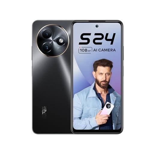itel S24 (8GB RAM + 128GB ROM) Upto 16GB RAM with Memory Fusion | 108MP AI Rear Camera | 6.6" HD+ 90 Hz Punch Hole | Helio G91 | Dual DTS Speakers | Side Fingerprint | 18W Type C | Starry Black - Triveni World