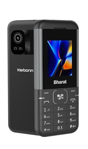 JioBharat K1 Karbonn 4G Keypad Phone with JioCinema, JioSaavn, JioPay (UPI), Long Lasting Battery, LED Torch, Digital Camera | Black & Grey | Locked for JioNetwork - Triveni World