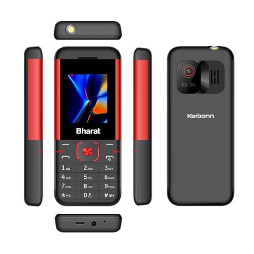 JioBharat K1 Karbonn 4G Keypad Phone with JioCinema, JioSaavn, JioPay (UPI), Long Lasting Battery, LED Torch, Digital Camera | BlackRed | Locked for JioNetwork - Triveni World