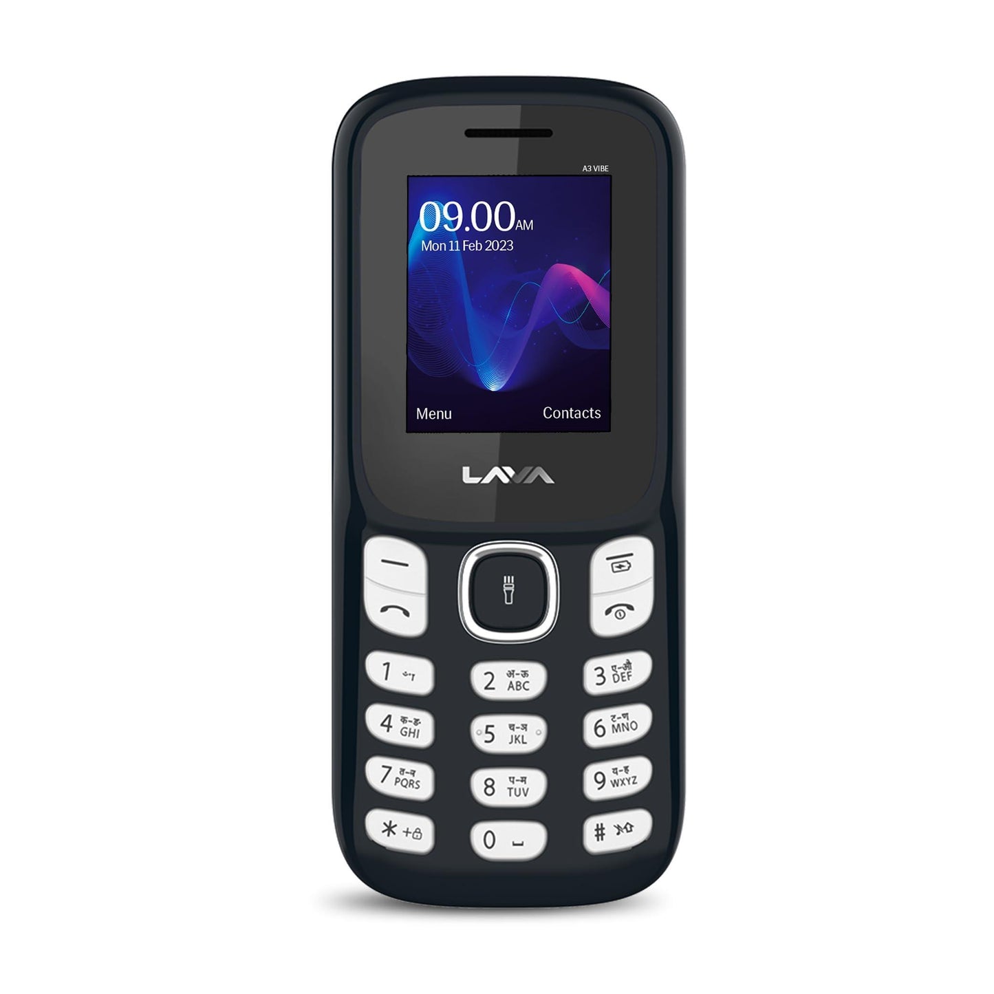 Lava A3 Vibe: Dual Sim Mobile with Vibrant Keypad, 1750mAh Big Battery, and Wireless FM - Perfect for Long-Lasting Performance with Additional 32GB Expandable Memory Slot | Dark Blue - Triveni World